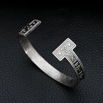 Reglabil Moda Nod Celtic Bratara Vintage din Oțel Inoxidabil Viking Rune Bratara Barbati Nordic Amuleta Bijuterii Cadou en-Gros