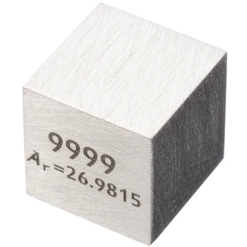 1buc 99.99% Puritate Ridicată din Aliaj de Aluminiu Element de Cub 10 mm din Metal cu Densitate Cuburi Sculptate Element din Tabelul Periodic Cub
