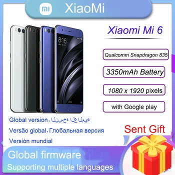 xiaomi 6 smartphone 5.15 inch 1080 x 1920 pixeli Android 7.1.1 Amprenta 3350 mAh încărcare Rapidă, versiunea globală telefon mobil