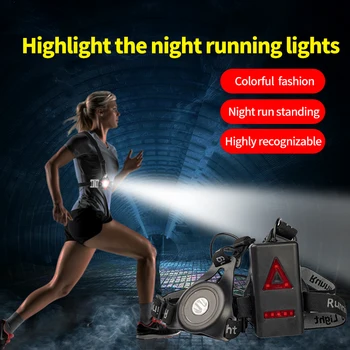 Reglabil Lumini Pentru Alergători Usb Sport În Aer Liber, Ciclism Avertizare De Siguranță Drumeții Impermeabilă Reflector Lampă Lanternă Coada
