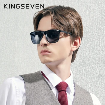 KINGSEVEN 2021 BOUTIQUE TR90 Cadru de Aluminiu pentru Bărbați ochelari de Soare Polarizati pentru Femei Pătrat Nuante UV400 Oculos De Sol