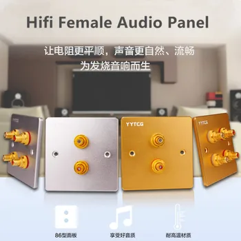 DIY RCA Jack Audio Feminin Panel Placat cu Aur, Difuzor Terminal de Placă de Perete RCA Soclu de Montare pe Panou Carcasă Priză Audio Amplificator TV