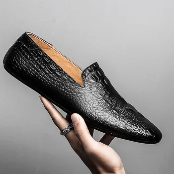 Negru Bărbați Mocasini Pantofi de Lux din piele Slip-on Mocasini Casual Barbati Pantofi de moda mocasini Barbati Apartamente de conducere Pantofi s5