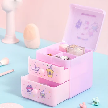 Noi Sanrio Hello Kitty Cinnamoroll Desktop Mini Flip-Top Sertar Cutie De Depozitare Diverse Cazul Obiecte Mici, Machiaj, Decor Acasă