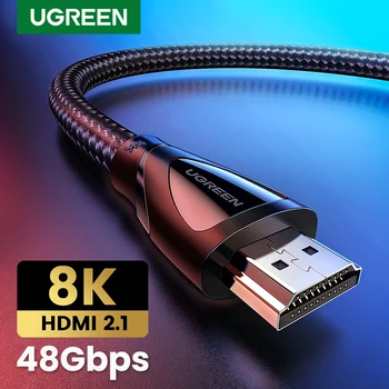 Ugreen HDMI 2.1 Cablu 8K/60Hz 4K/120Hz pentru Xiaomi Mi Box HDMI2.1 Cablu 48Gbps HDR10+ HDCP2.2 pentru PS4 HDMI Splitter 8K Cablu HDMI